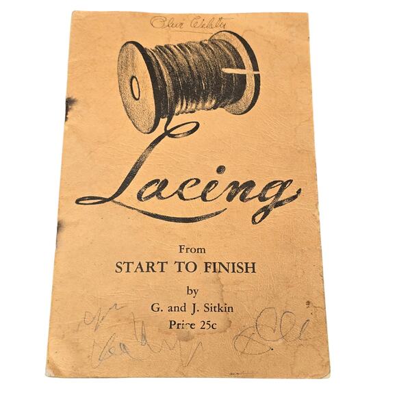 Vintage Instructional Leather Lacing From Start To Finish 1947 Stitch Guide Book - Picture 1 of 6